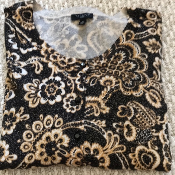 NWOT Talbots Festive Floral Cardigan - Picture 2 of 5